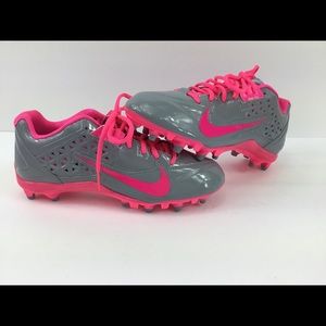 Nike Womens Speedlax Lacrosse Cleats Gray/Pink